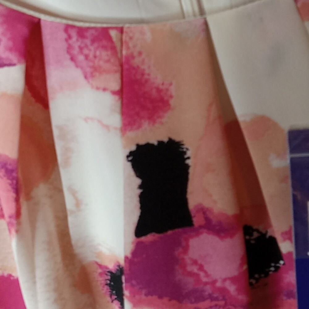 NWT Apt. 9 Pink White Floral Sleeveless Pleated Knee Length Sheath Dress 12 - Picture 6 of 10